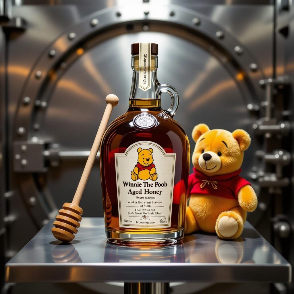 Winnie the Pooh Honey Bourbon Bottle in Vault