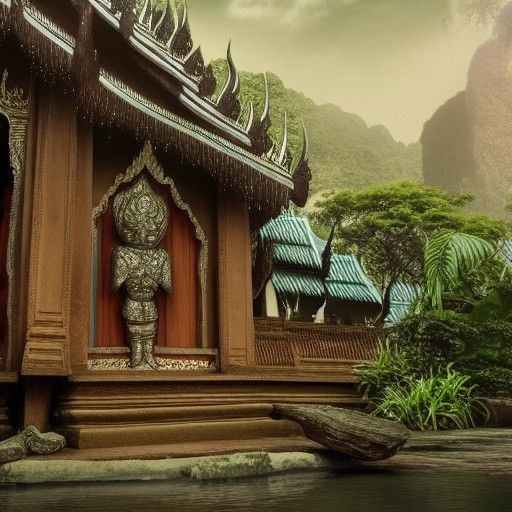 Eerie Thailand Ghost Story Matte Painting