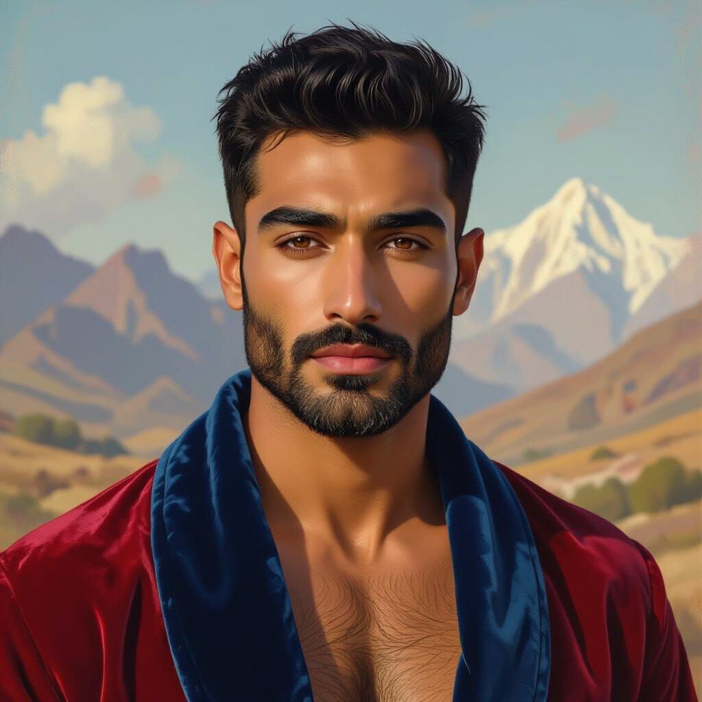 Striking Portrait in Impressionist Style