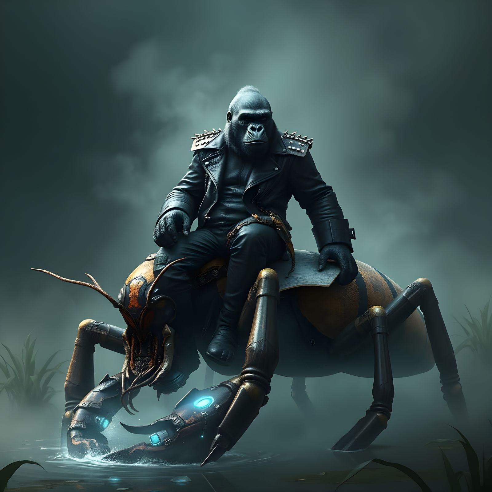 Gorilla in Armor, Fantasy Concept Art