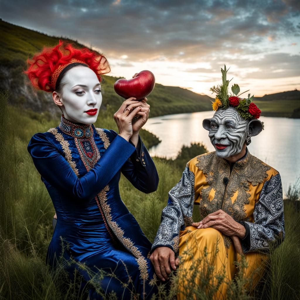 Surreal Restaurant Scene with Exotic Aliens Photography