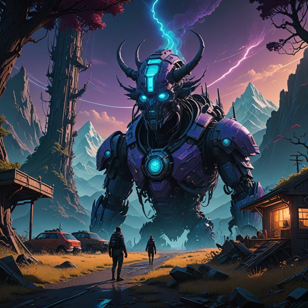 Mysterious Ragoz Azul in Electric Blue Vortex Amidst Dark Mo...