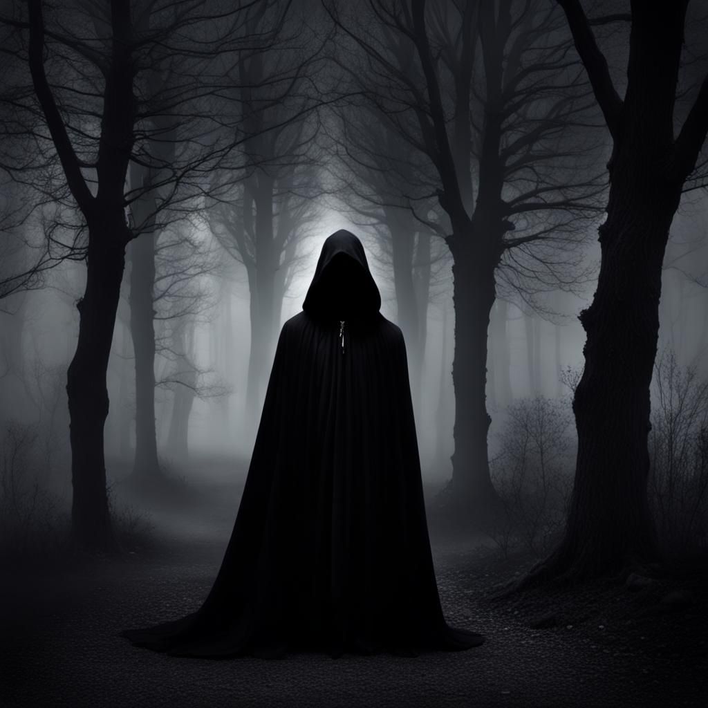 Hyperrealistic Shadow Person in Dramatic Lighting