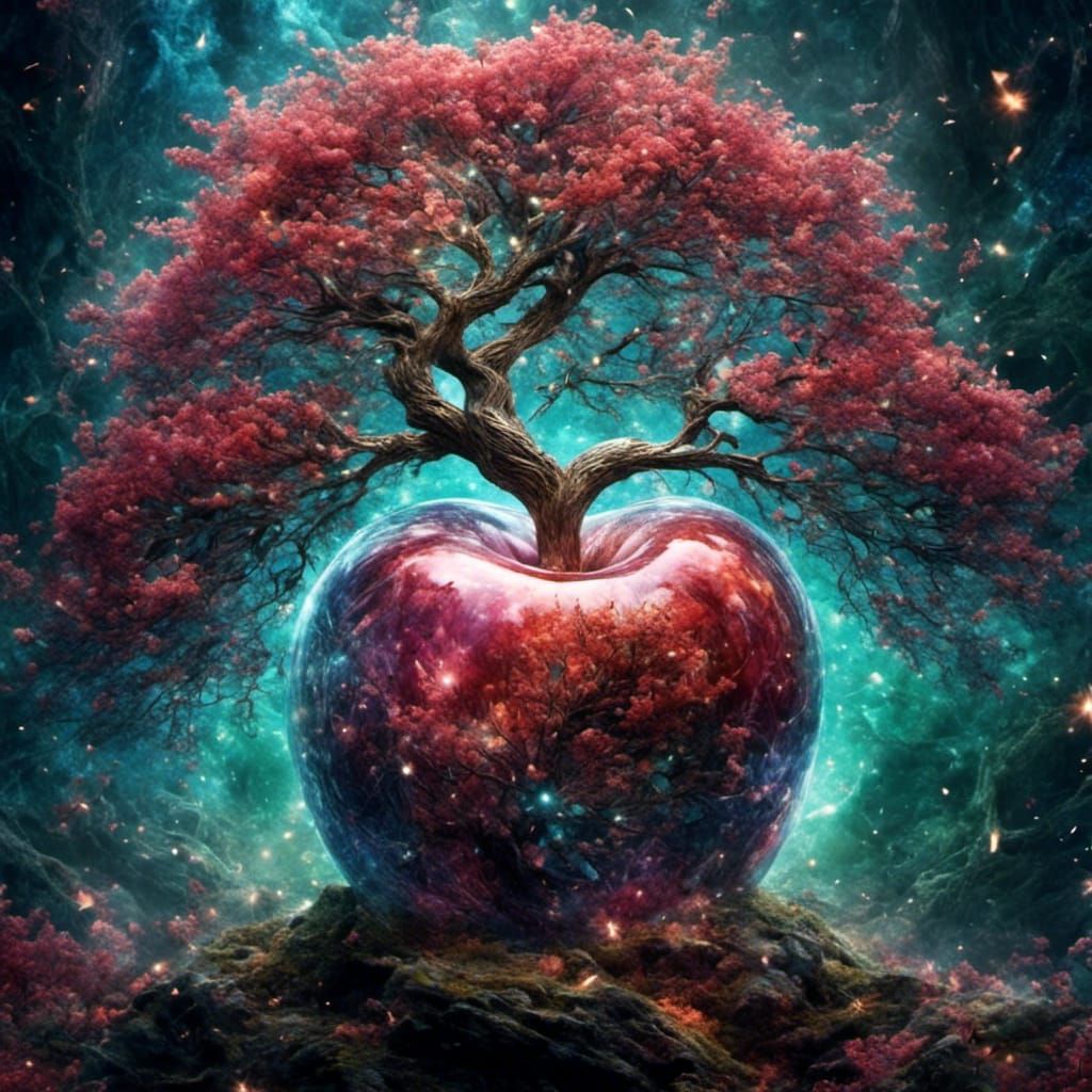 Enchanted Apple Tree with Mnemcore Aesthetics