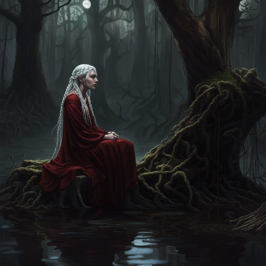 Swamp Druid in Dark Fantasy Style