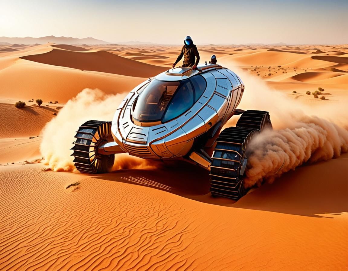 Fremen Disables Spice Harvester in Desert