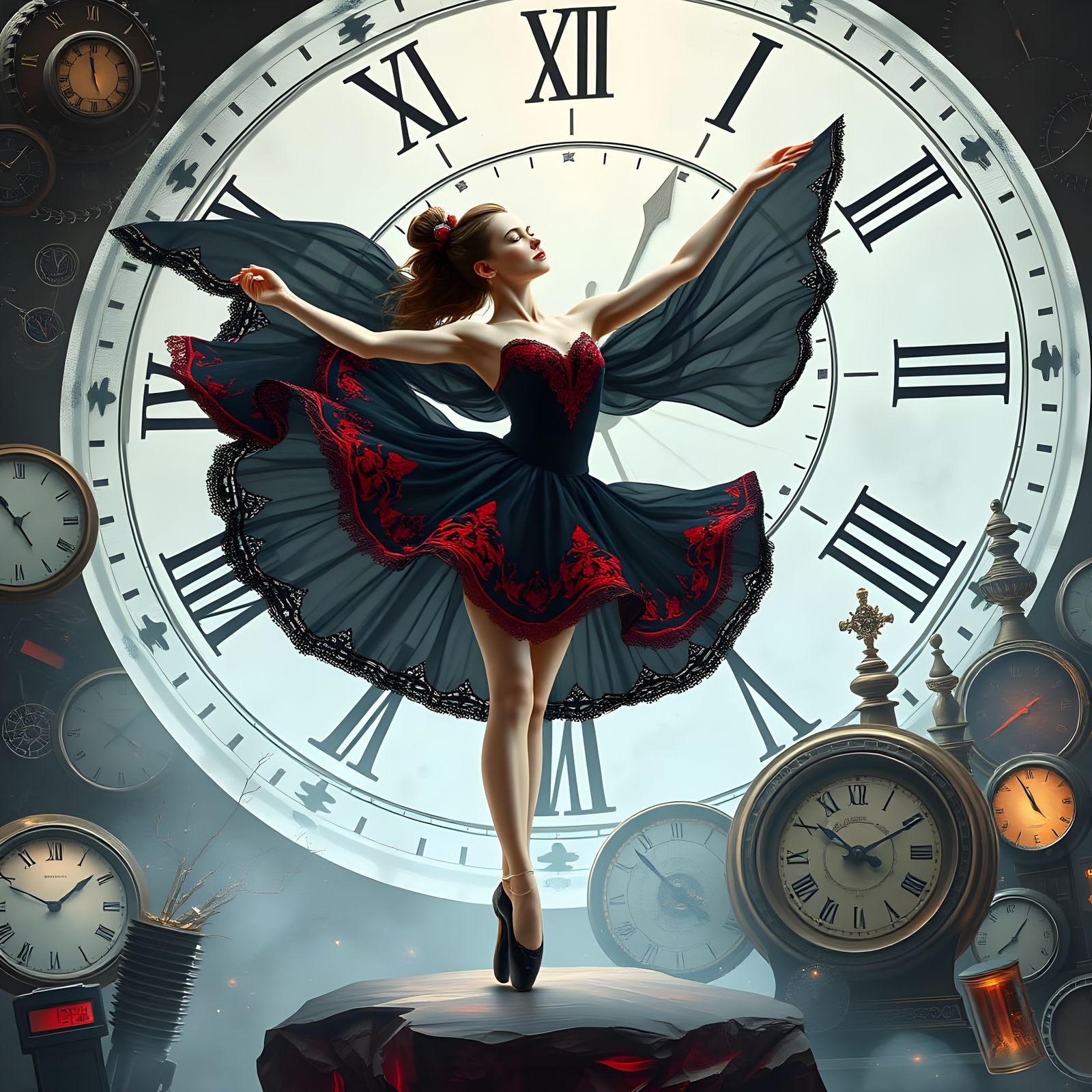 Clockwork Ballet Dancer in a Fantasy World