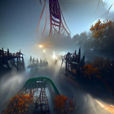 Exciting Rollercoaster Ride on a Sunny Day