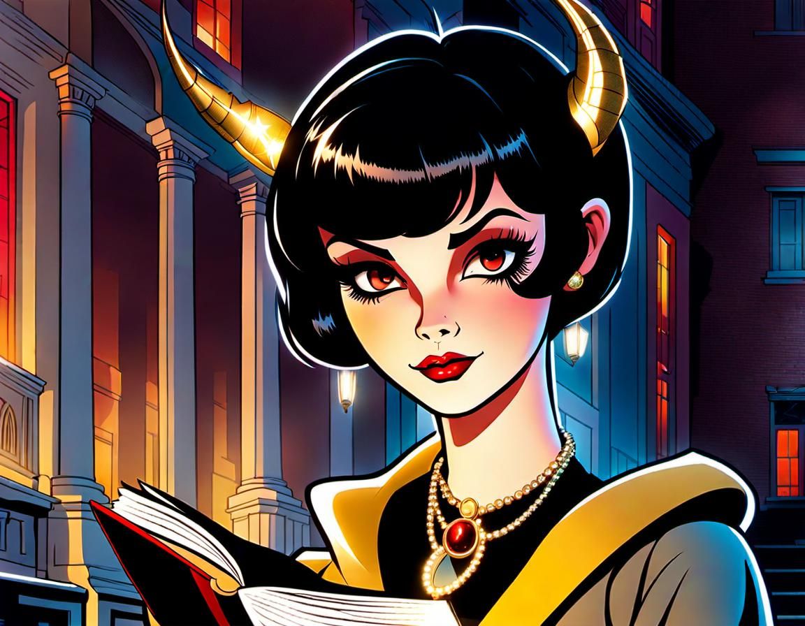 College Campus Character in Jamie Hewlett Style