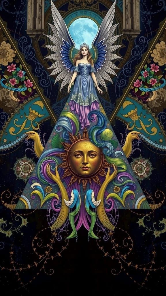 Peaceful Princess in Jugendstil Gothic Style