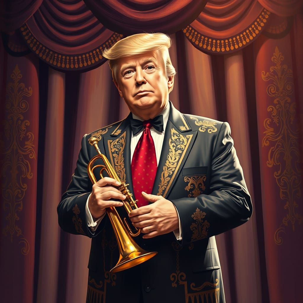 Trumpet King in Opulent Splendor