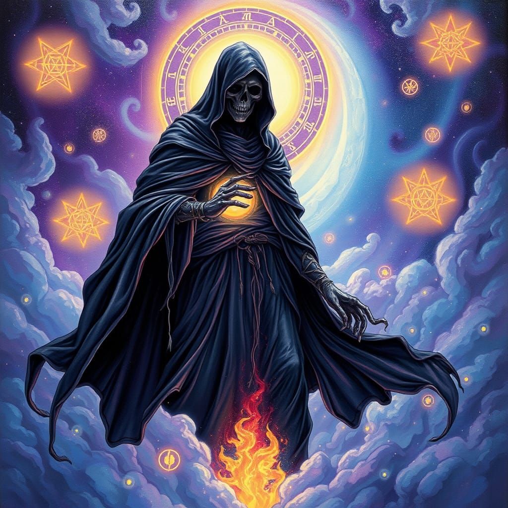 Ethereal Death Tarot Card in Cosmic Shimmer