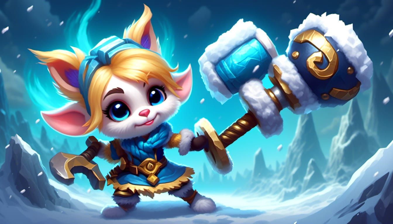 Majestic Yordle Warrior Ready to Strike