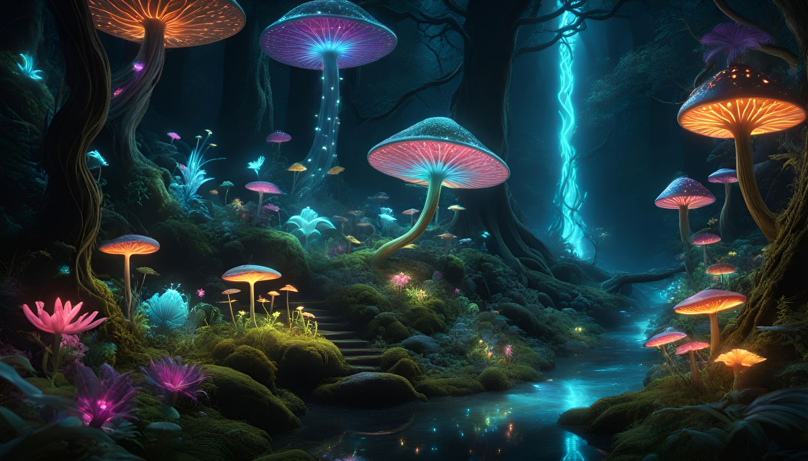 Bioluminescent Forest: A GoblinCore Fairytale in 3D