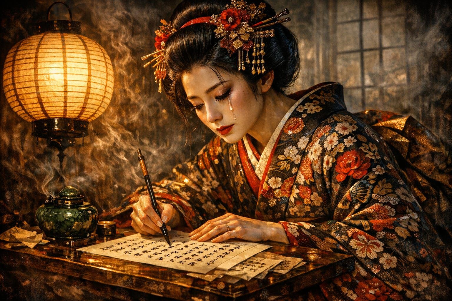 A true love letter is sealed with tears.