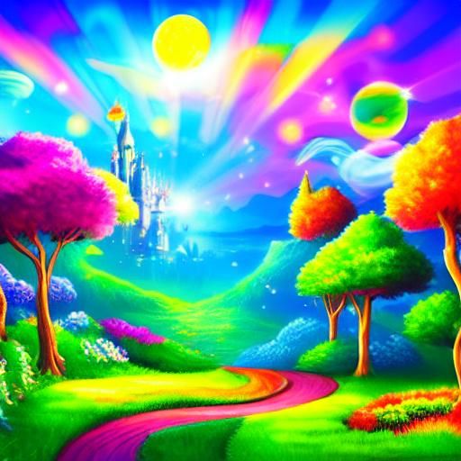 Colorful Magical Fantasy Landscape