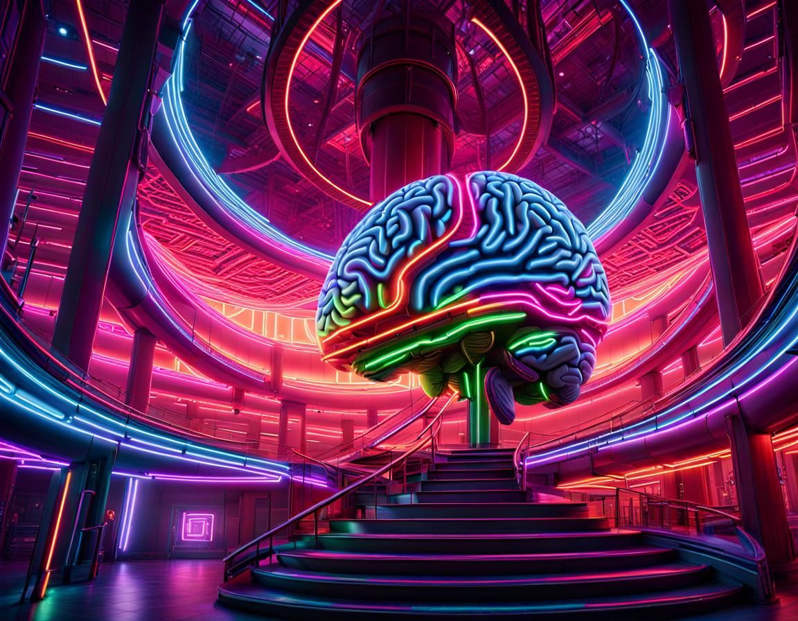 Neon Neuro Brain