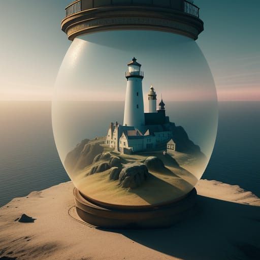 Surreal Easter Egg Lighthouse Reveals Dreamlike Landscape