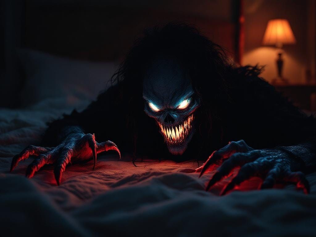 Cursed Demonic Monster Hiding Under Bed