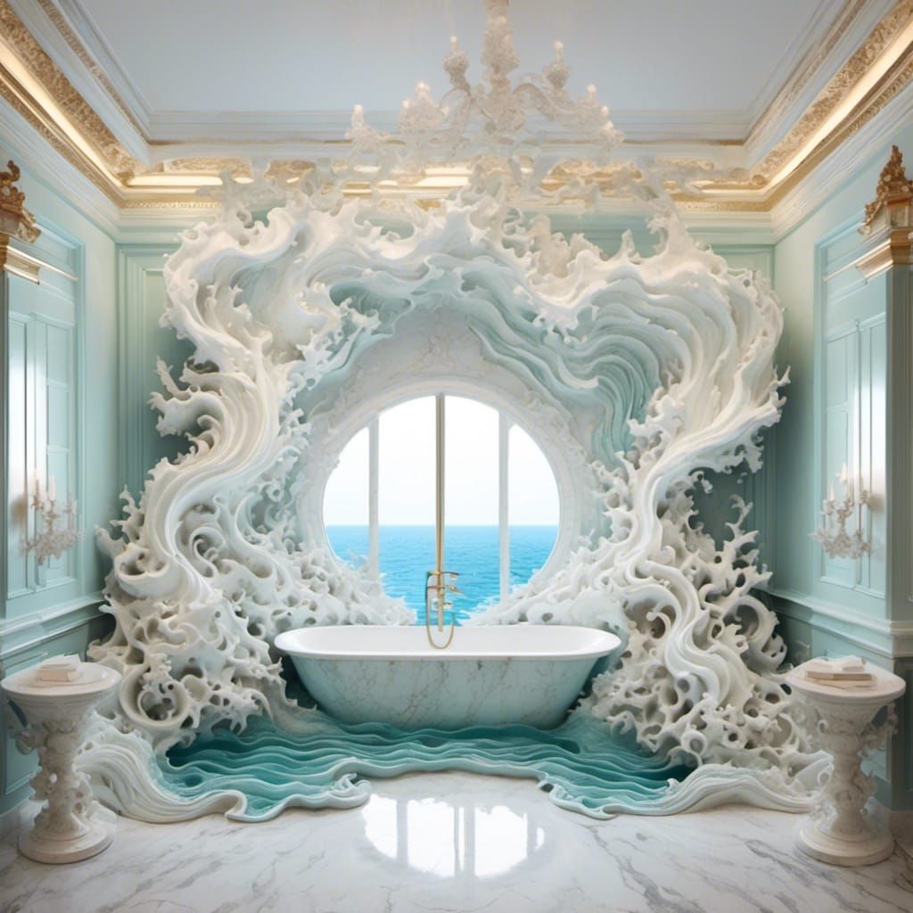 Abstract Marble Waves: An Alternative Seascape