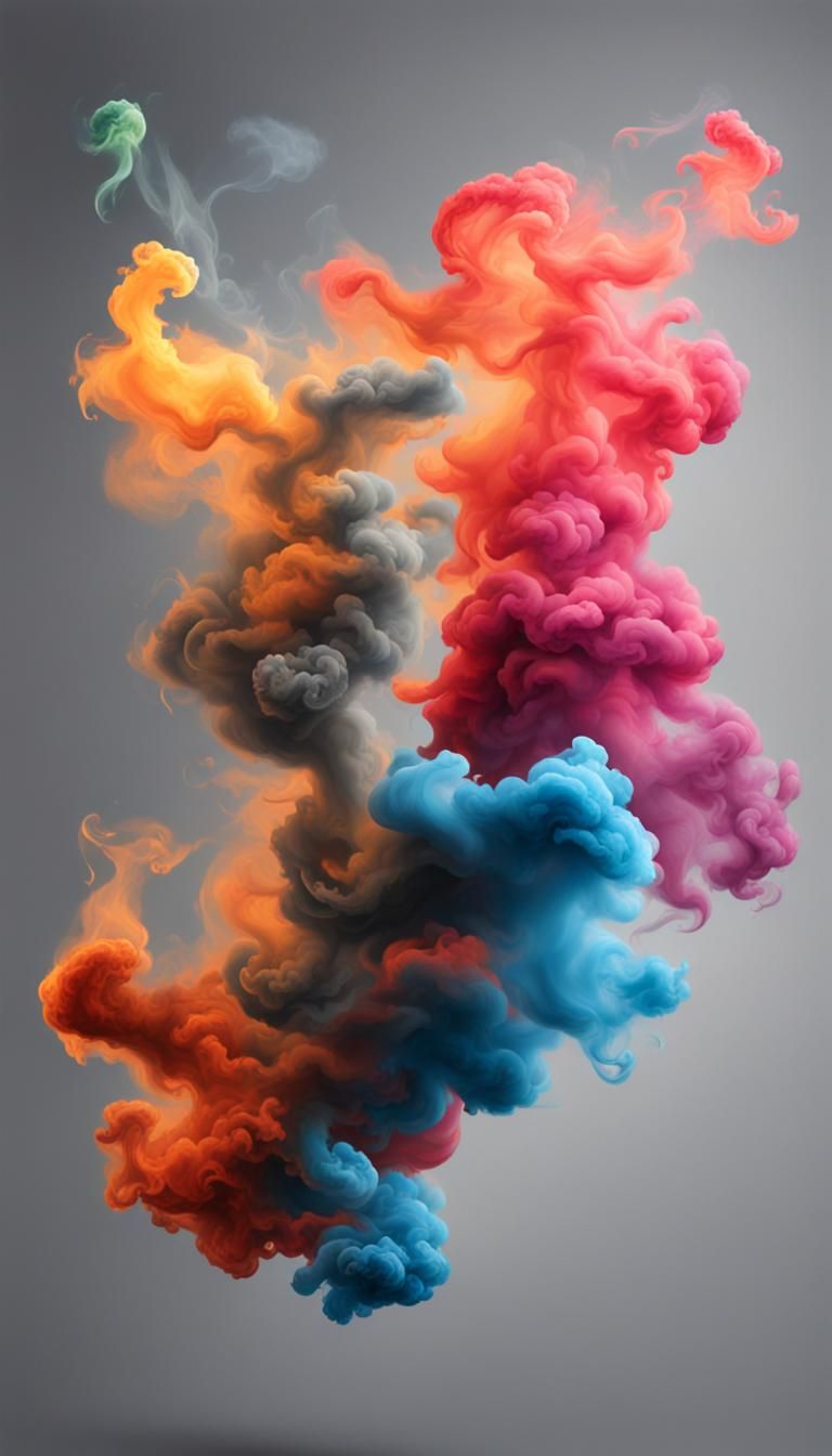 Hyperrealistic Swirling Smoke with Dramatic Lighting
