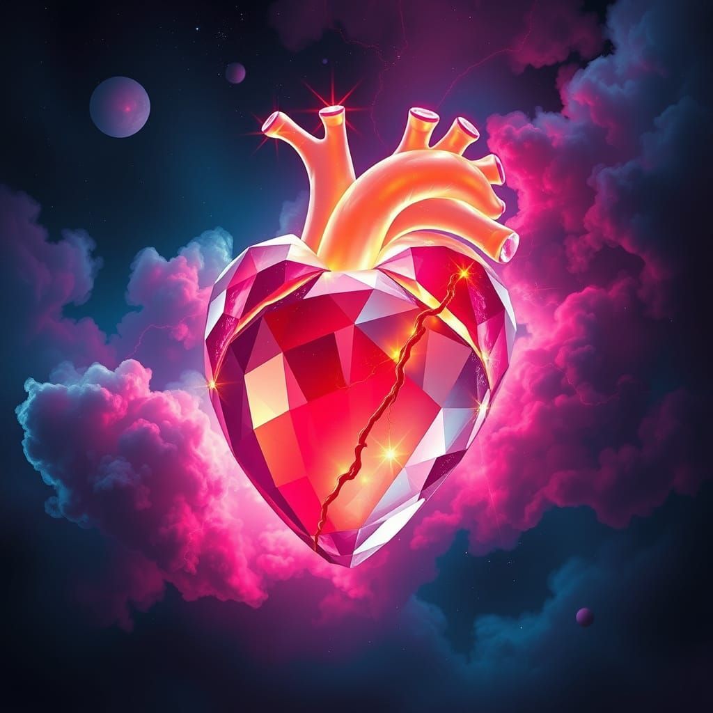 Luminous Crystalline Heart in Cosmic Void