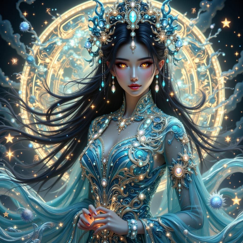 Sea Goddess Mazu: 3D Anime Character Card