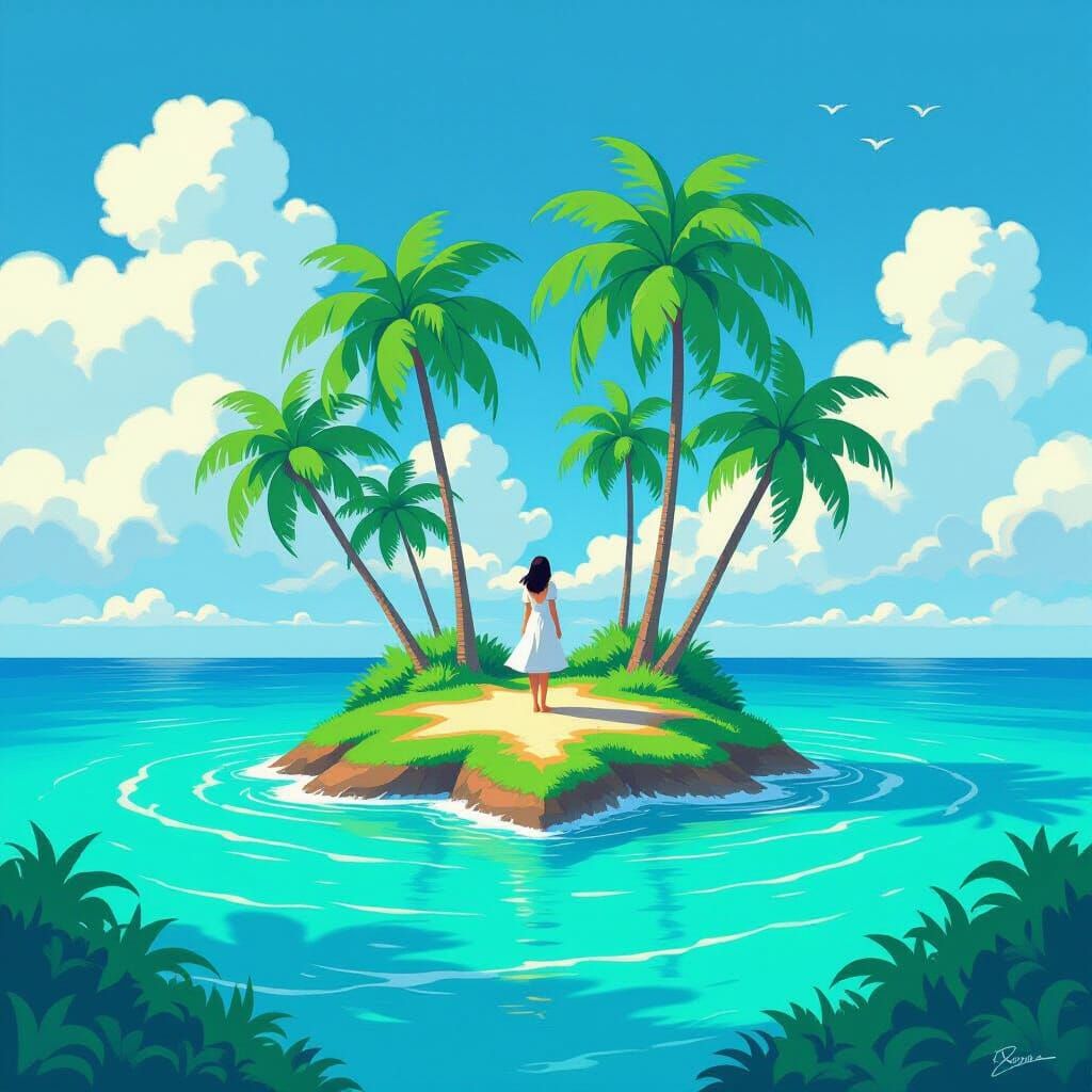 Ethereal Star Island in Turquoise Sea