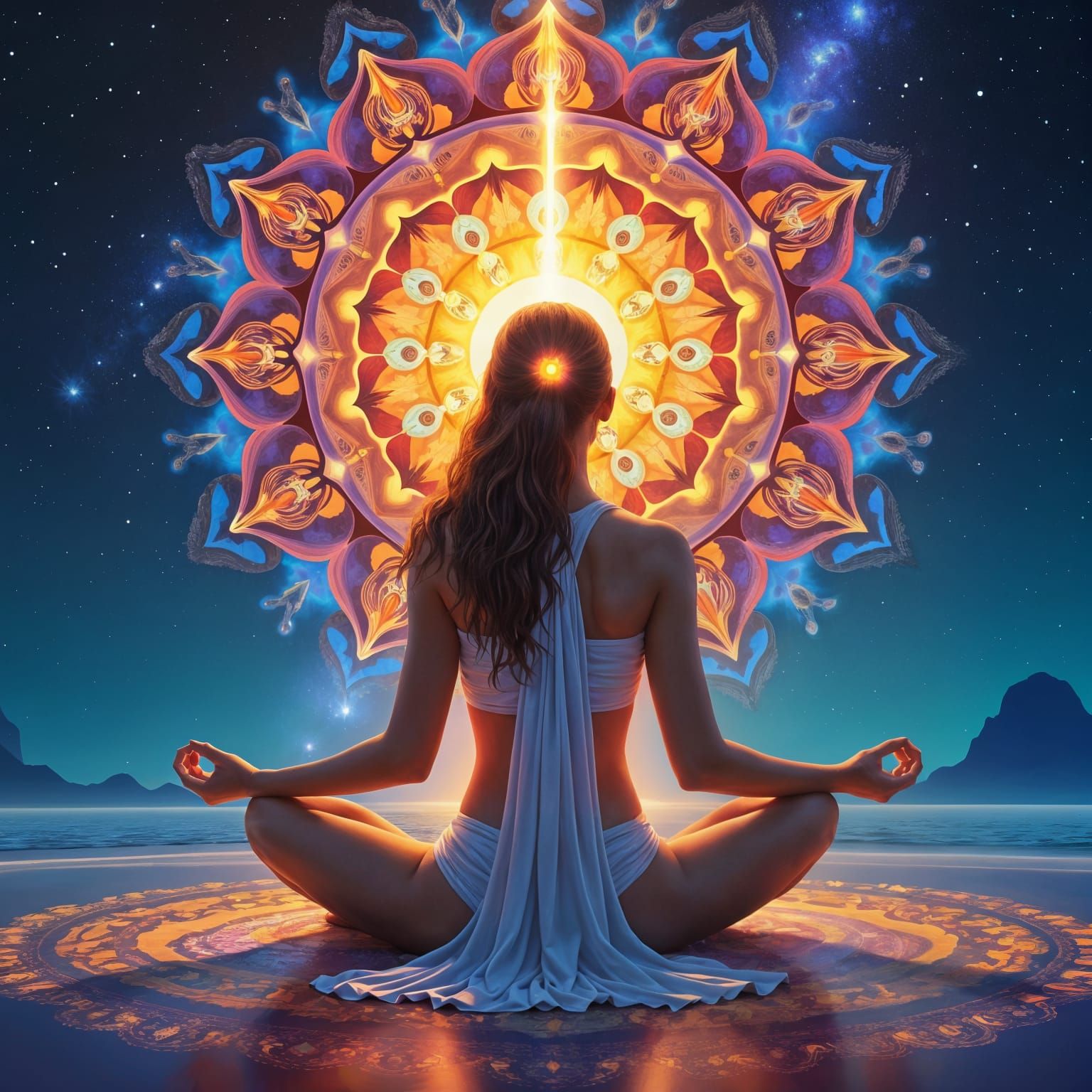 Psychedelic Third Eye Opening, Digital Illustration