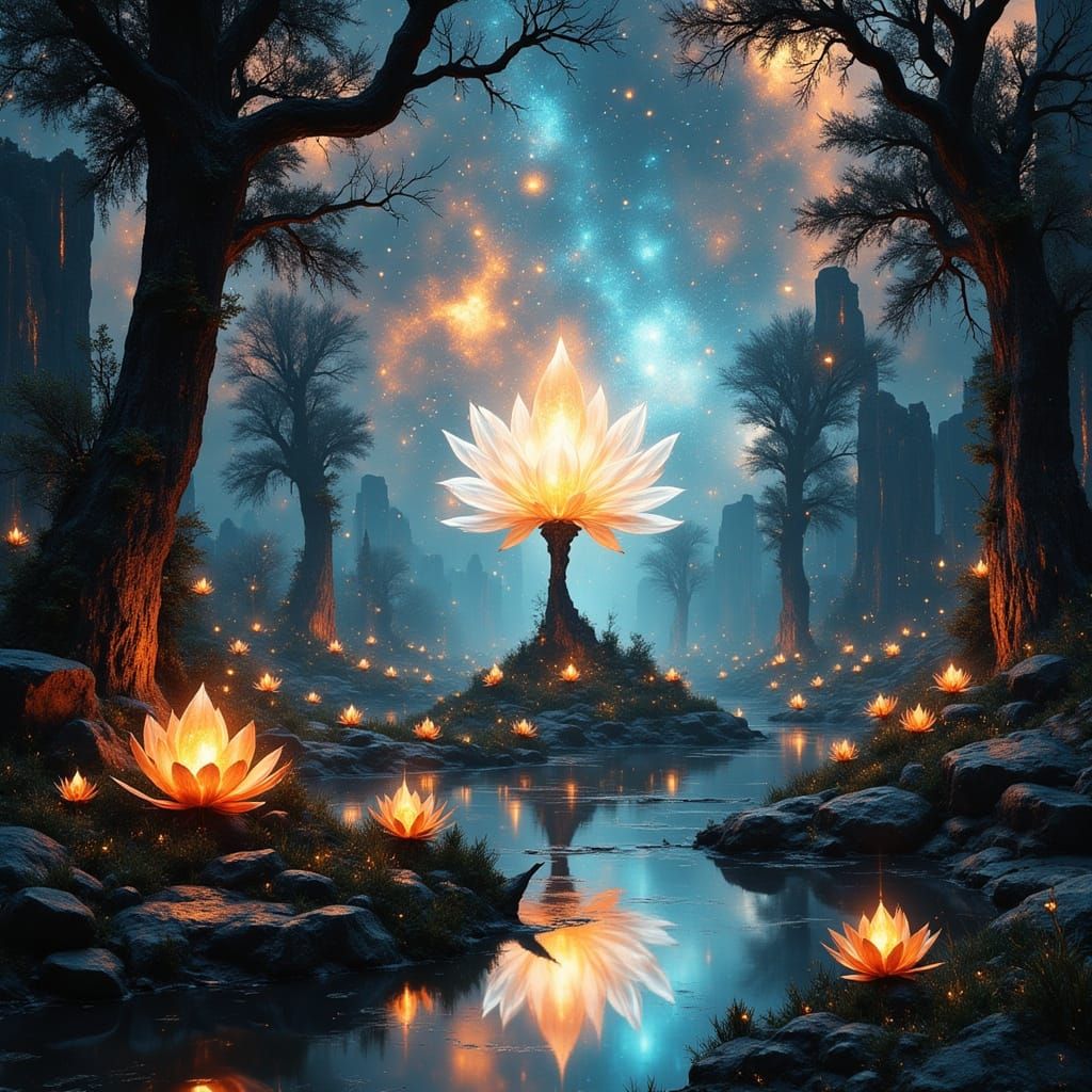 Celestial Garden in Nebula: A Cosmic Masterpiece