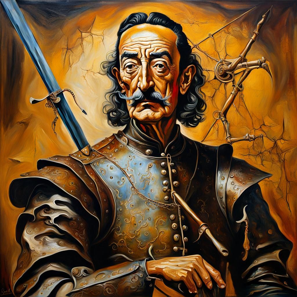 Dali as Quixote: A Renaissance-Style Oil Portrait