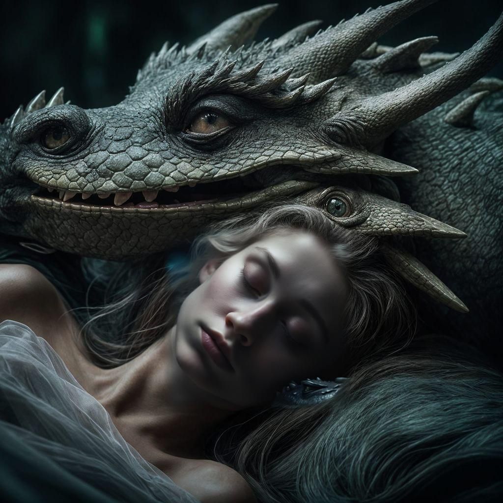 Aurora and the Dragon: Dramatic Portrait