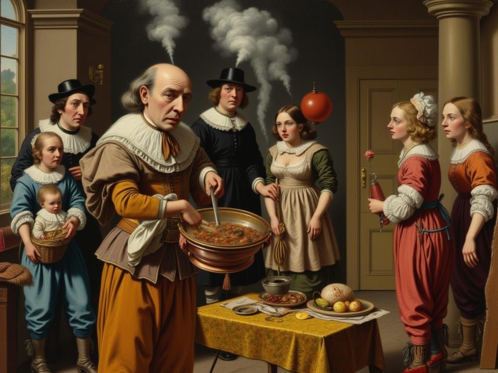 Count Visits Relatives with Soup, Renaissance Style