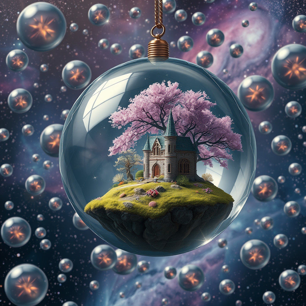 Crystal Galaxy: Miniature Worlds in Glass Orbs