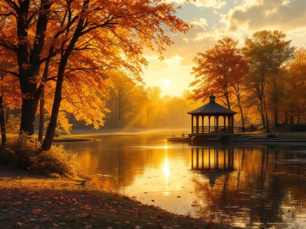 Autumn Evening at Wick Park Pavilion