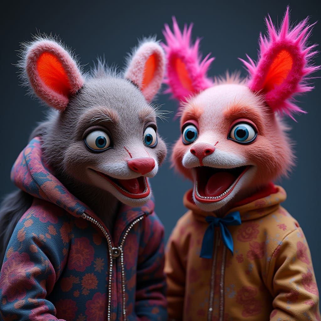 Vibrant Atompunk Muppets with Retro Futuristic Style