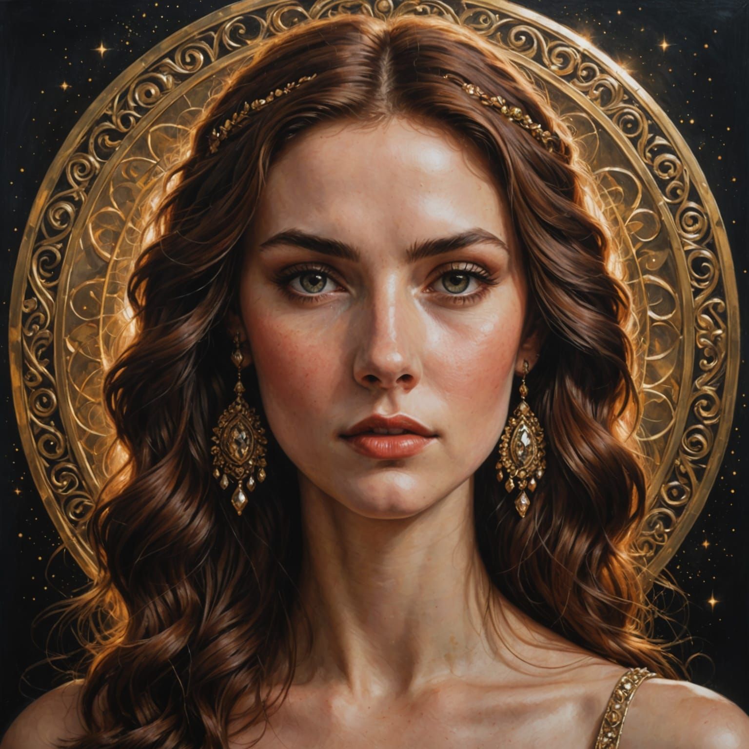 Realistic Portrait of a Woman as Leo