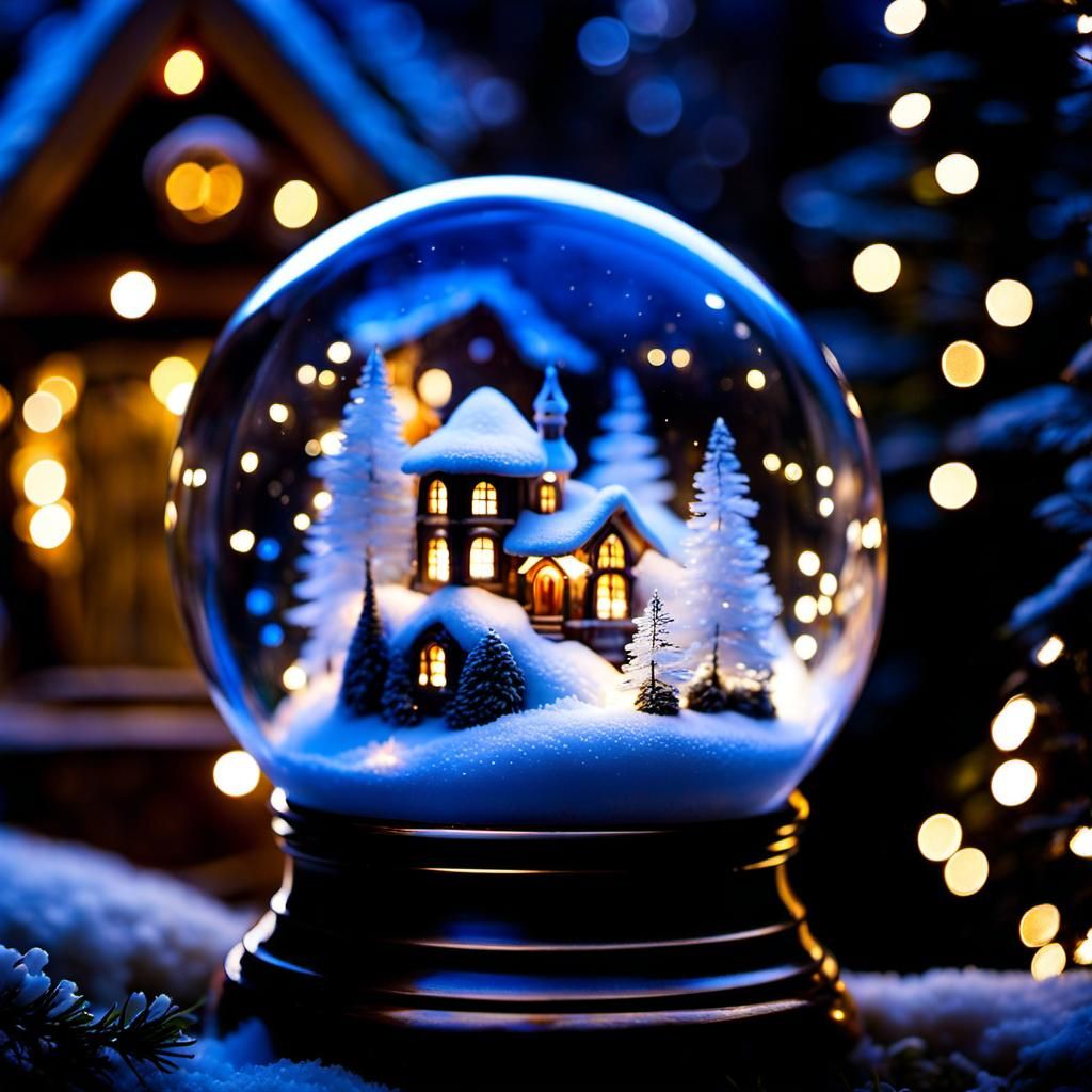 Enchanted Snow Globe Fairy Village Dreamscape