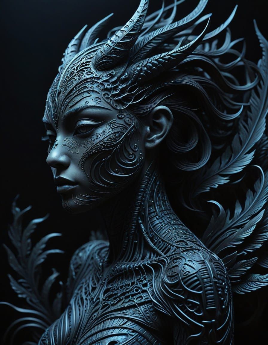 Surrealist Masterpiece in Dark, Warm Tones