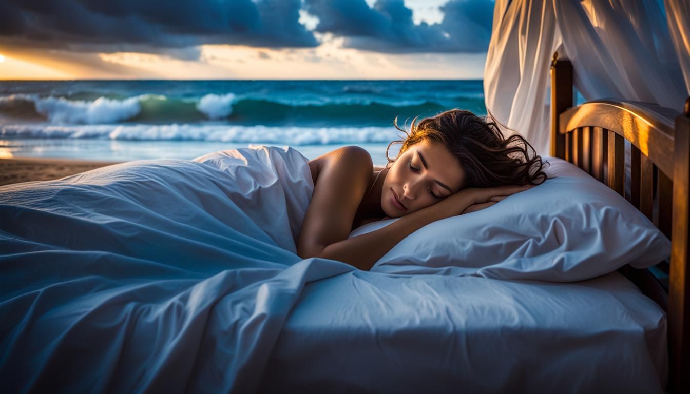 Surreal Beach Dreamscape at Sunrise in Ethereal Style