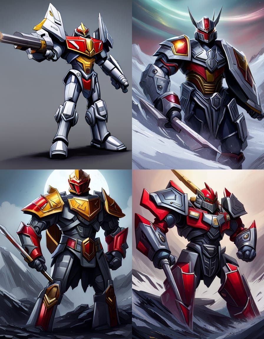 Megazord Warforged: D&D Digital Concept Art