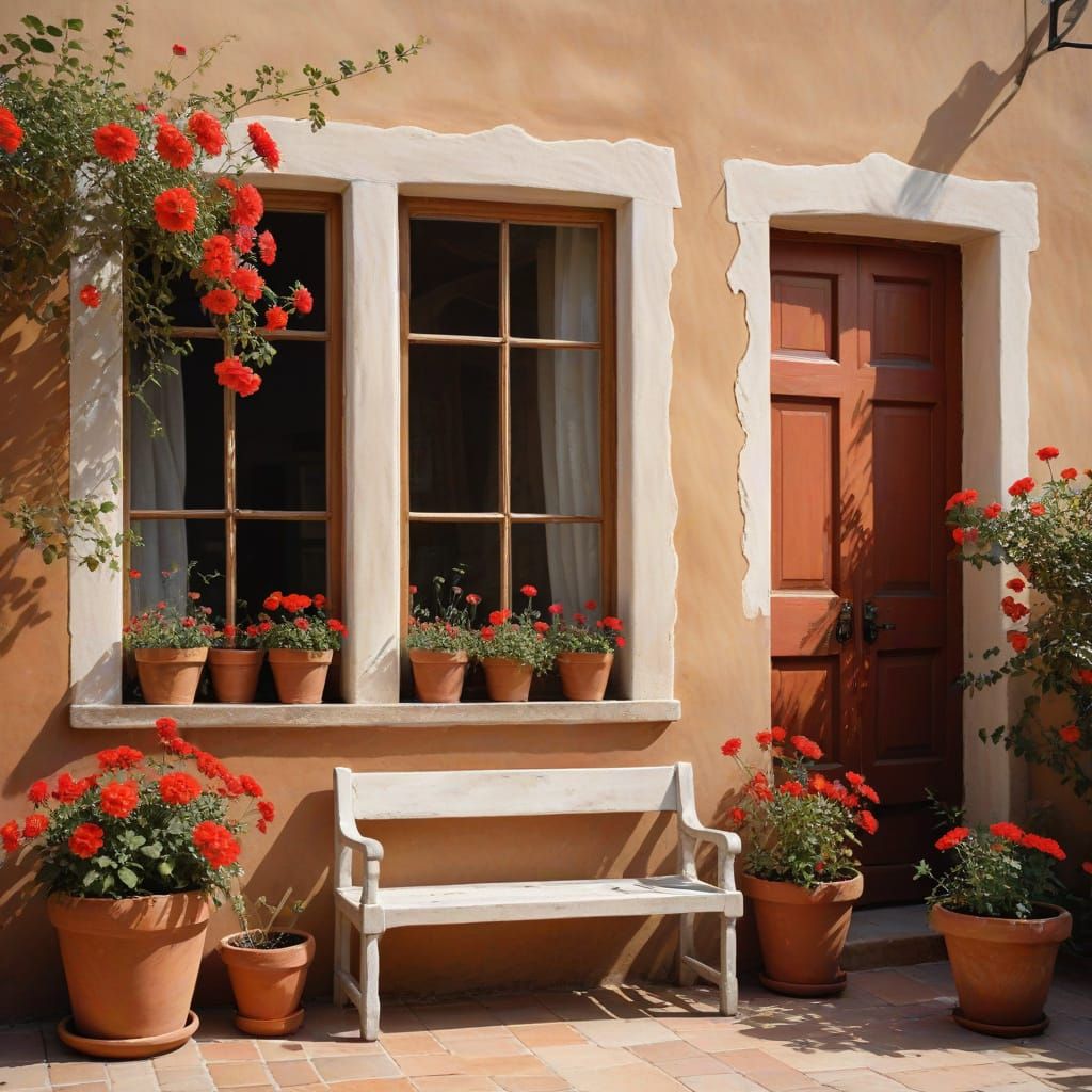 Spanish Style Stucco House