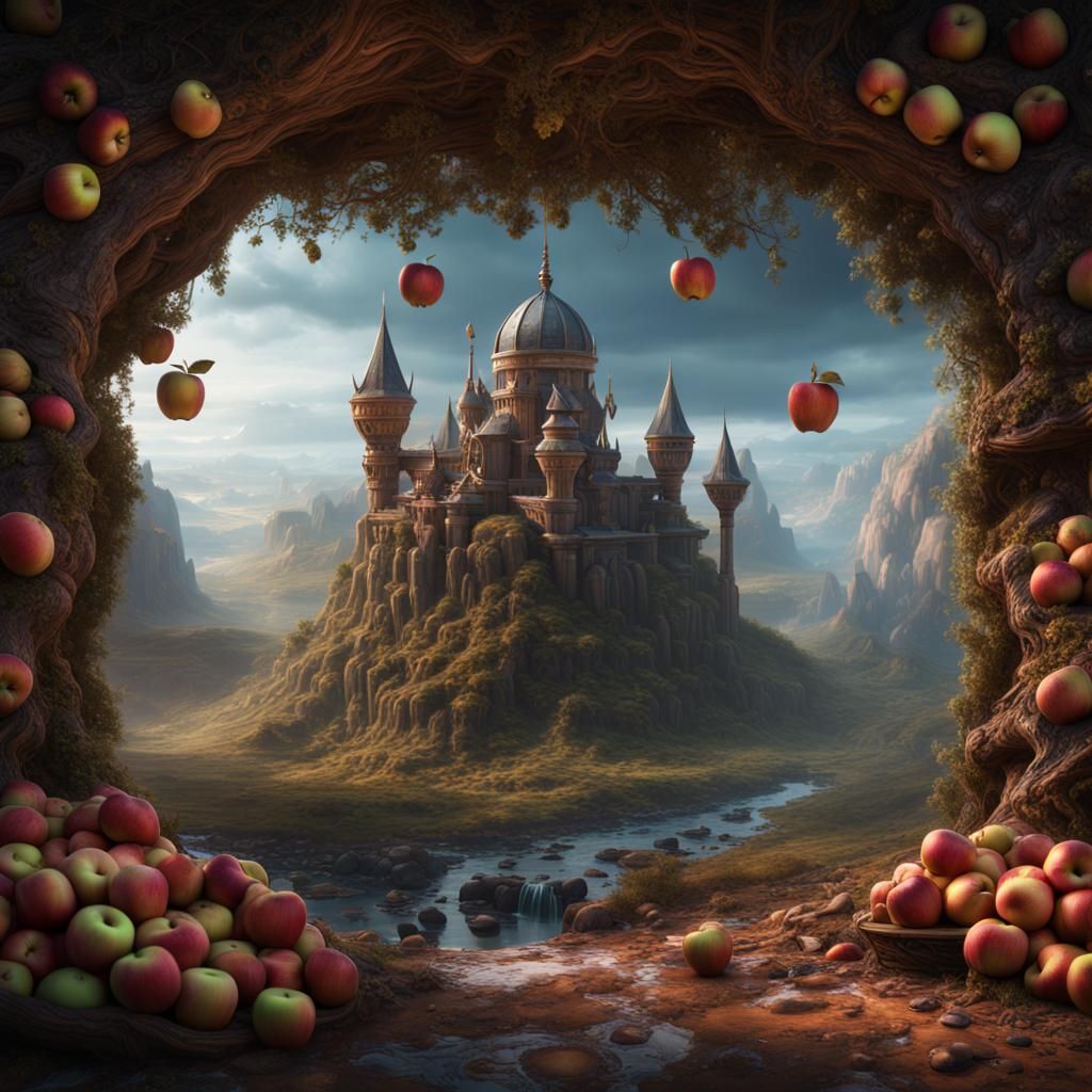 Fantastical Sugar Apple in Detailed Matte Painting