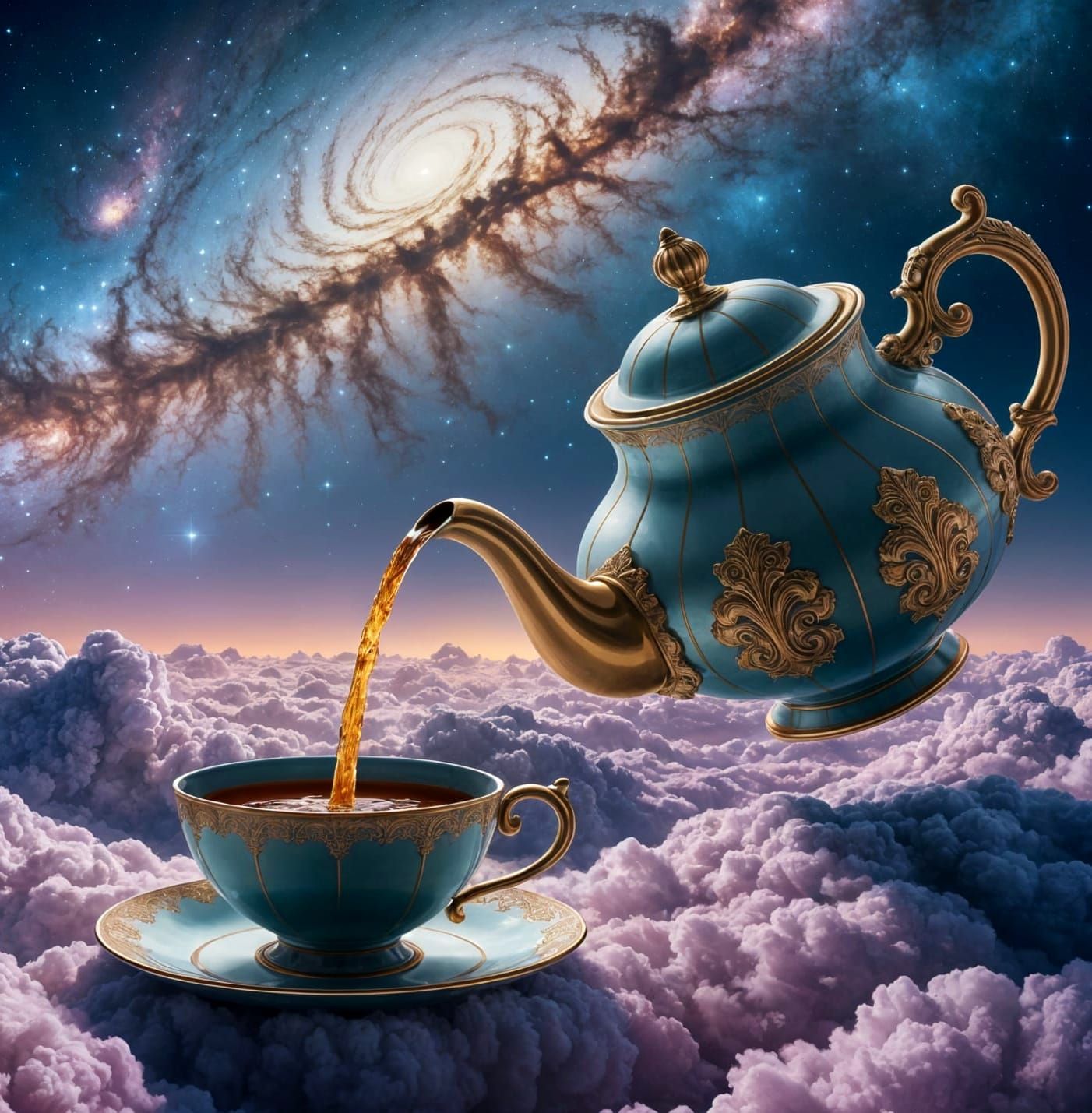 Sureal Tea in the Clouds