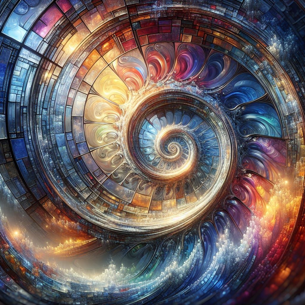 Fantastical Glass Spiral in Rich Colors