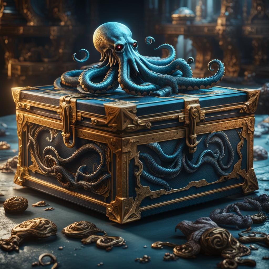 Kraken Confined: A Fantastical Matte Painting