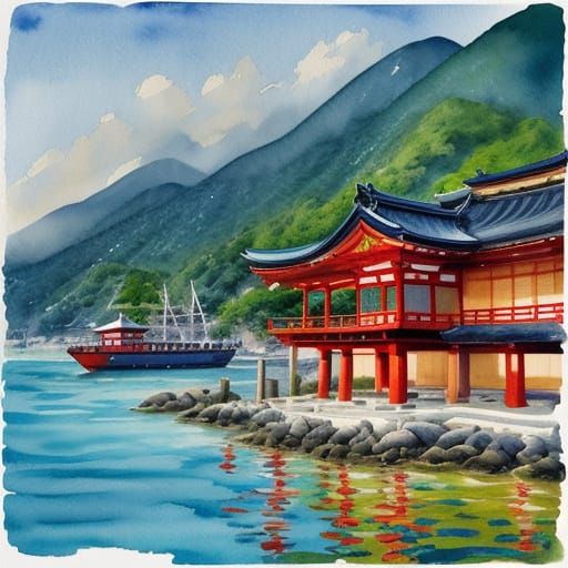 Miyajima Island port, Japan