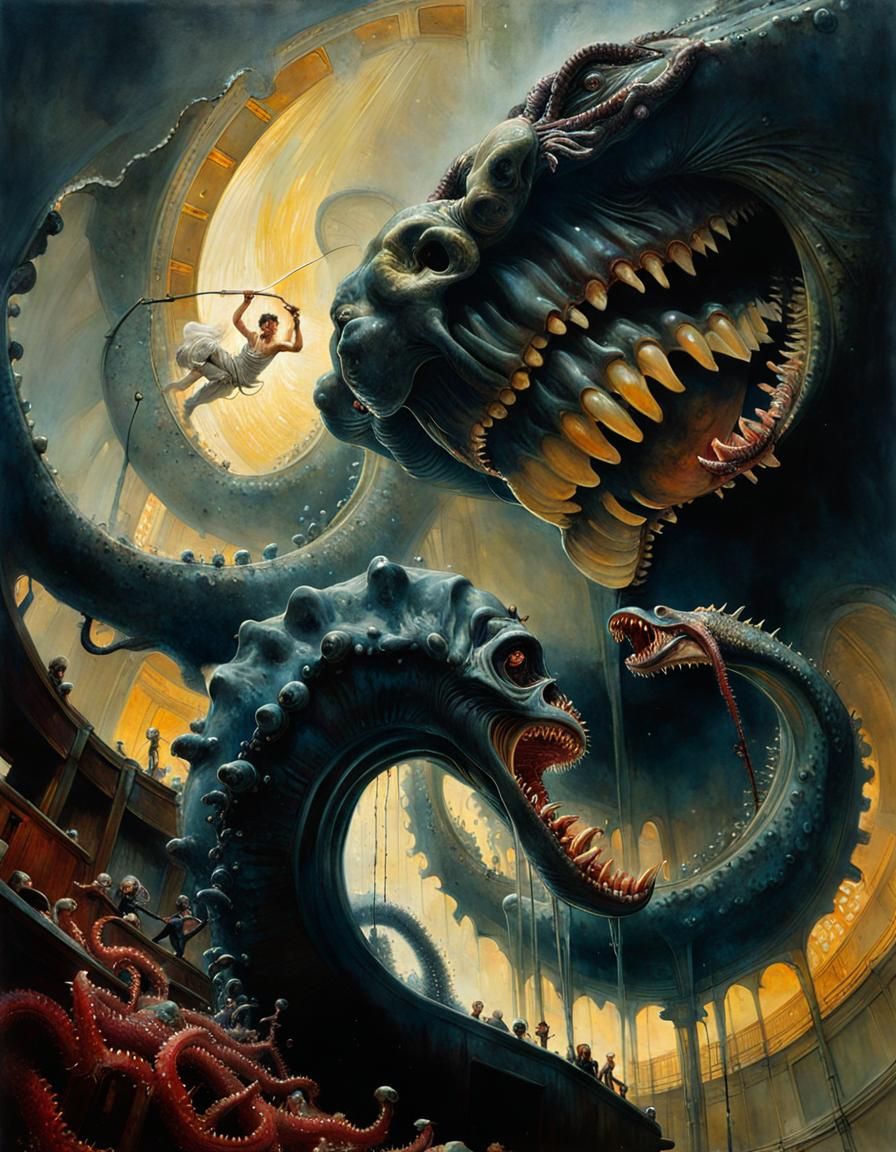 Amoeba Attack: Cosmic Horror Fantasy Concept Art