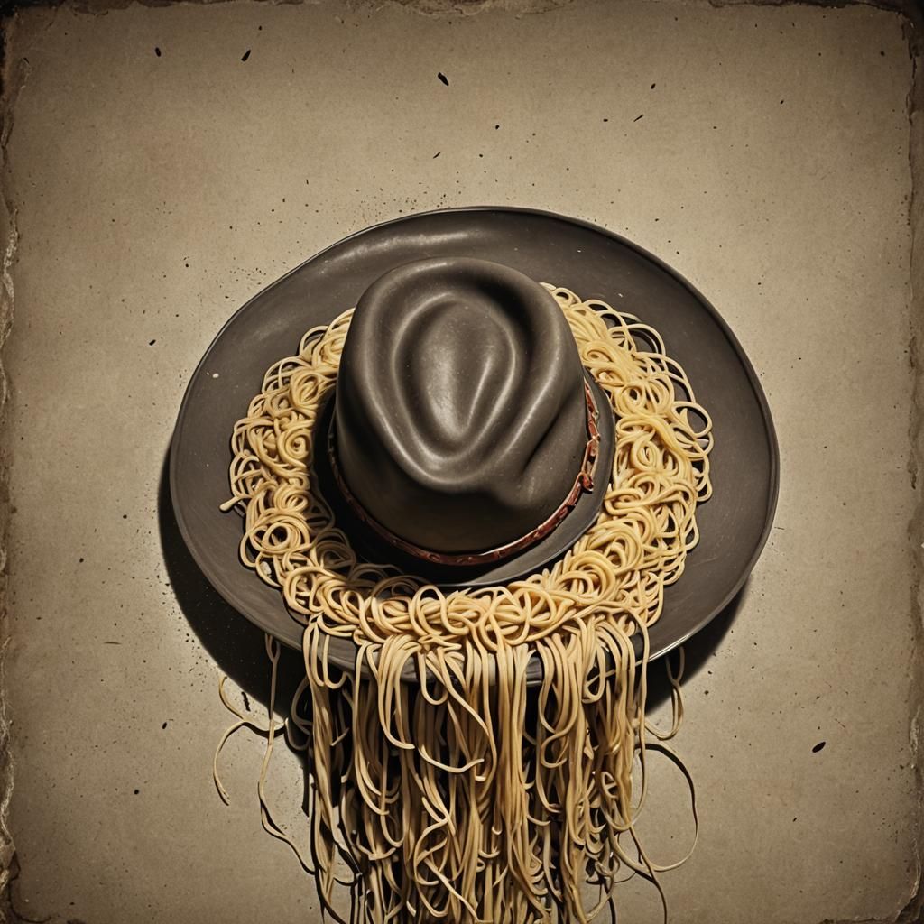 Spaghetti Cowboy Hat in Vintage Western Style