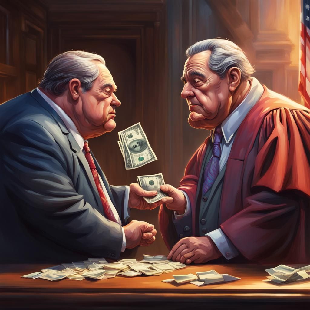 Hyperrealistic Political Bribe Concept Art